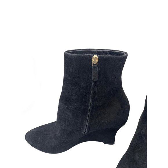 Gucci Suede Leather Sock Boots Women's Wedge Heels Size 8.5 - Picture 9 of 10